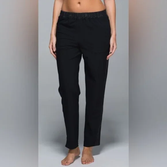Lululemon Satin Trim Tuxedo Pant Navy Like New - Picture 1 of 14
